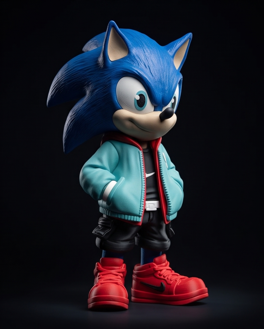 Blue Sonic 3D creation